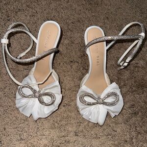 Gianvito Rossi White and Silver Heels